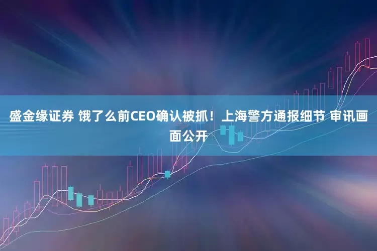 盛金缘证券 饿了么前CEO确认被抓！上海警方通报细节 审讯画面公开